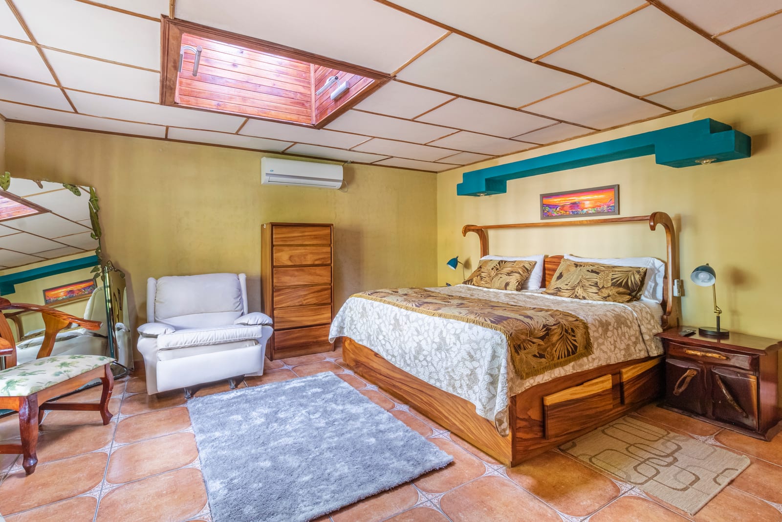 A bedroom at Boutique Hotel Las Cascadas, one of eleven individually designed rooms and suites